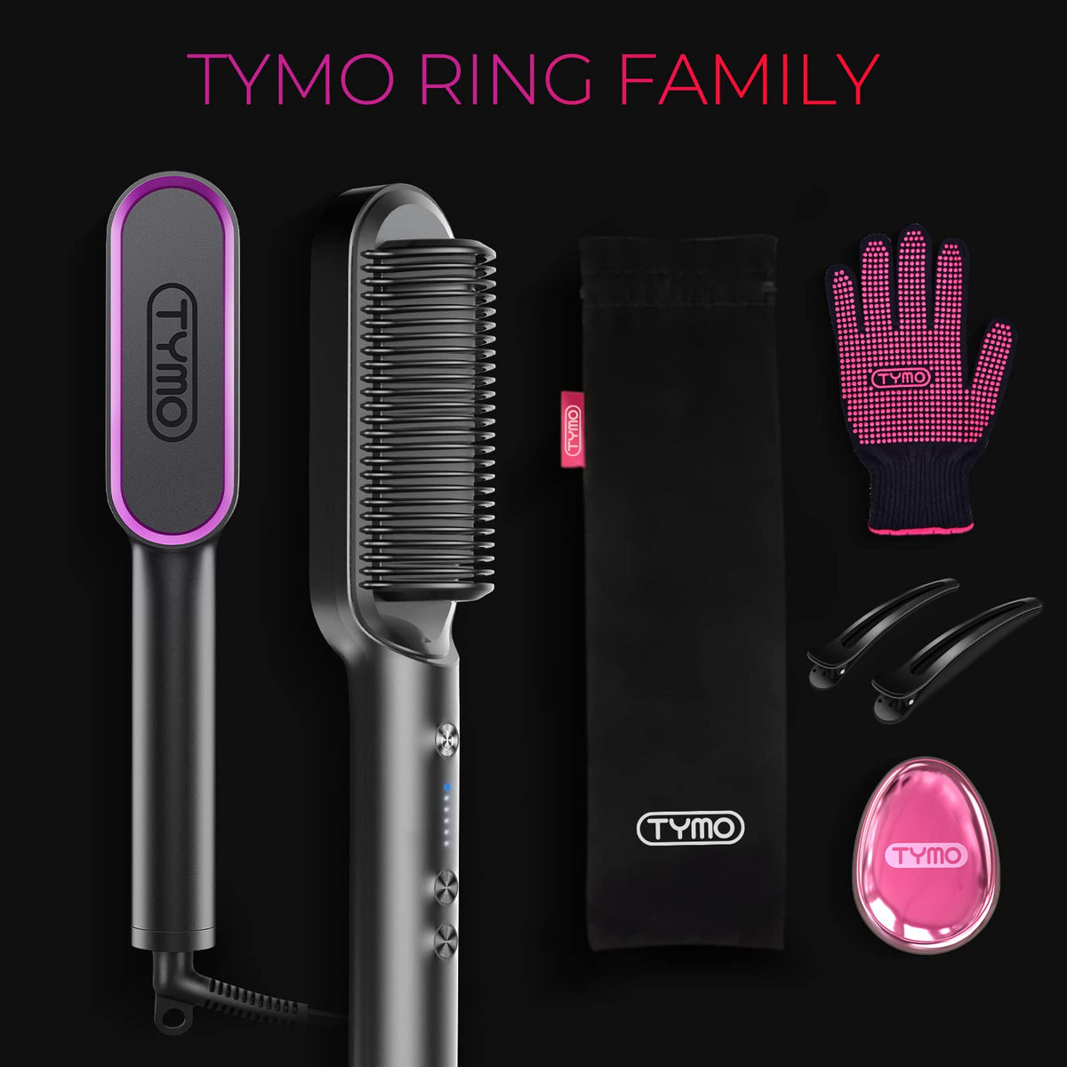 TYMO Hair Straightener Brush Hot Comb Hair Straighteners for - TYMO Official Imagery - 8