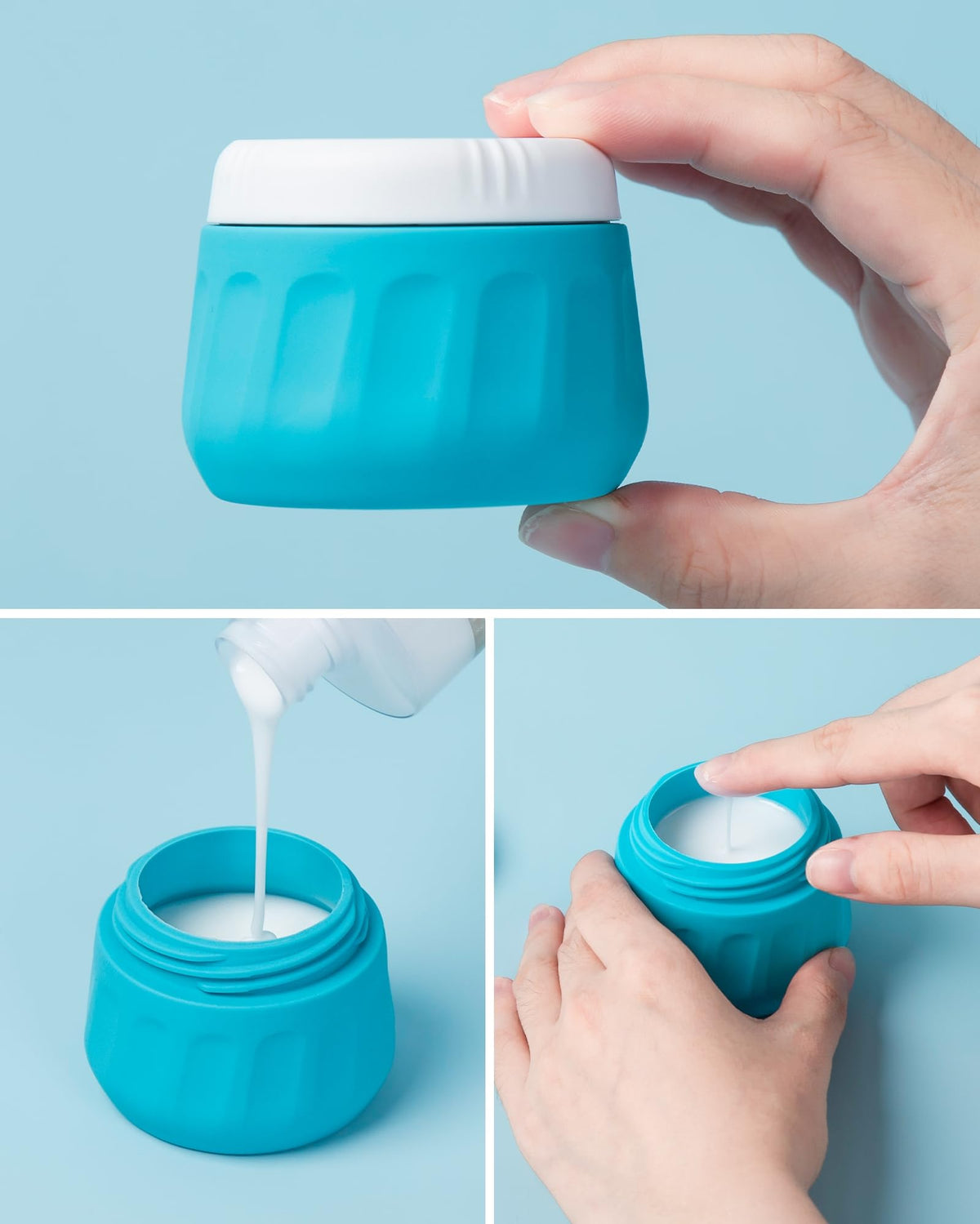 Travel Size Toiletries 8 Pack TSA Approved 3oz Silicone - Mrsdry Official Imagery - 4