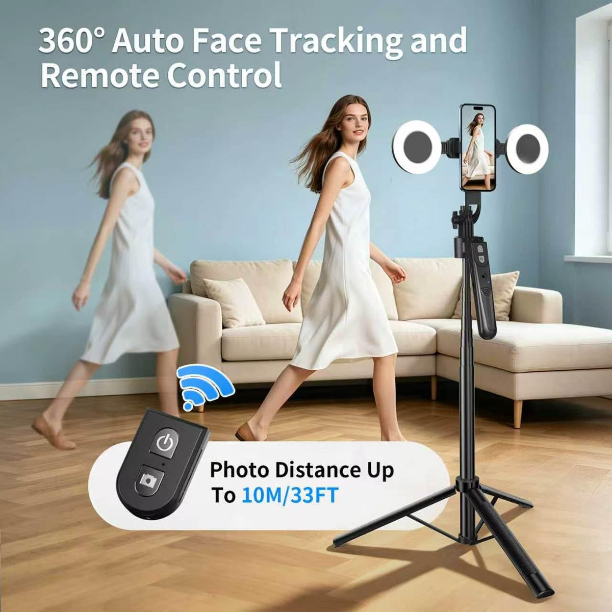 70 9 Auto Face Tracking Selfie Stick Tripod for iPhone with - yAyusi Official Imagery - 3