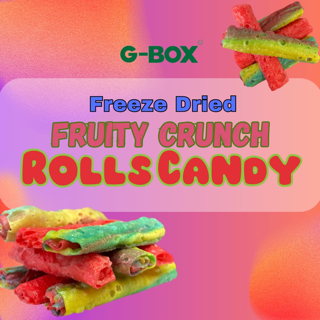 G-Box Freeze Dried Fruity Crunch Rolls Candy, TikTok Trend Items, Free - View 3