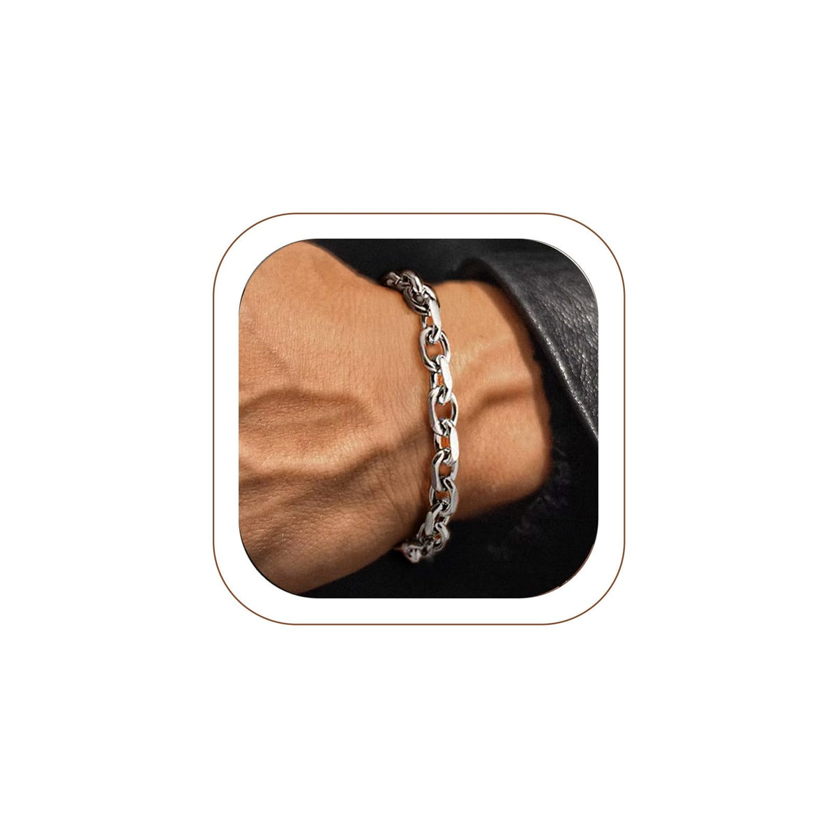 ChainsHouse Stainless Steel Cable Chain Link Bracelet for - ChainsHouse Official Imagery - 5