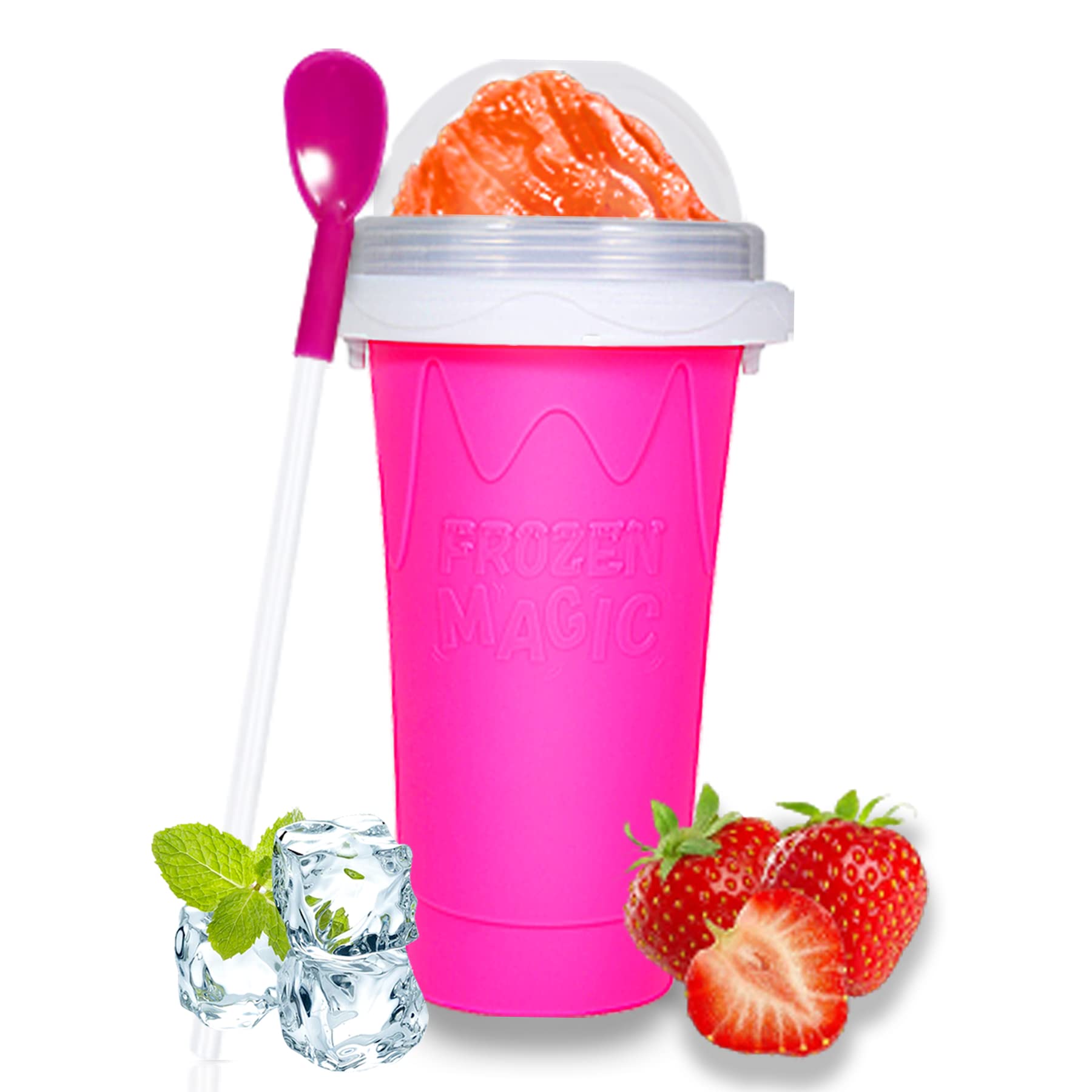 Color Land Slushy Cup, TIK TOK Slushie Maker Cup Frozen Magic Squeeze Cup, Ice - Color Land Official Product View 1