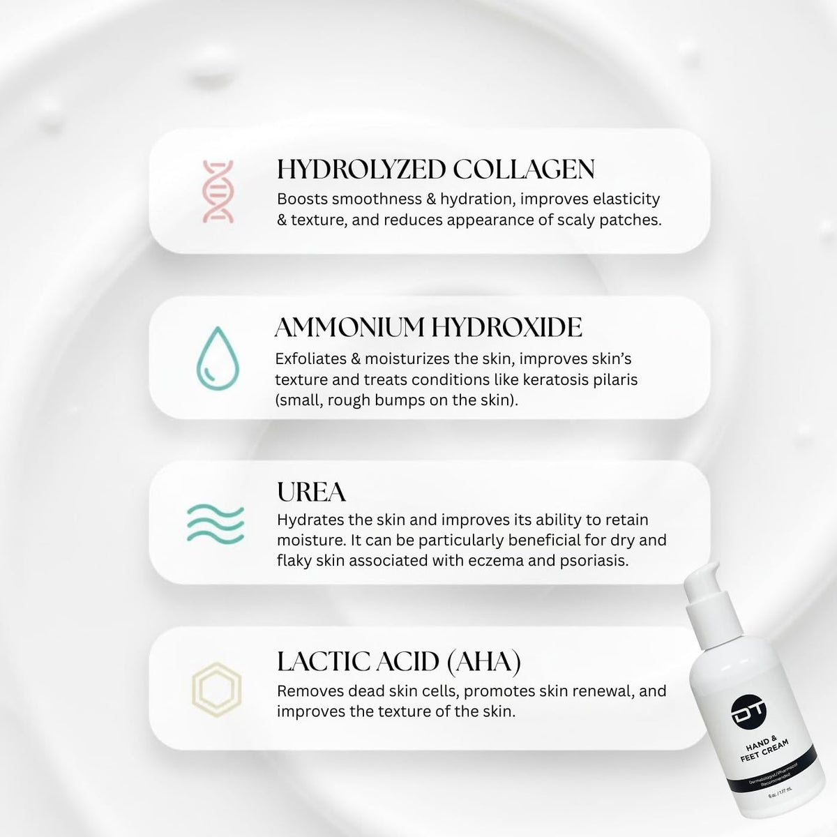 Hand Foot Cream Cracked Heel Cream with Urea Lactic Acid - DT Collagen Official Imagery - 8