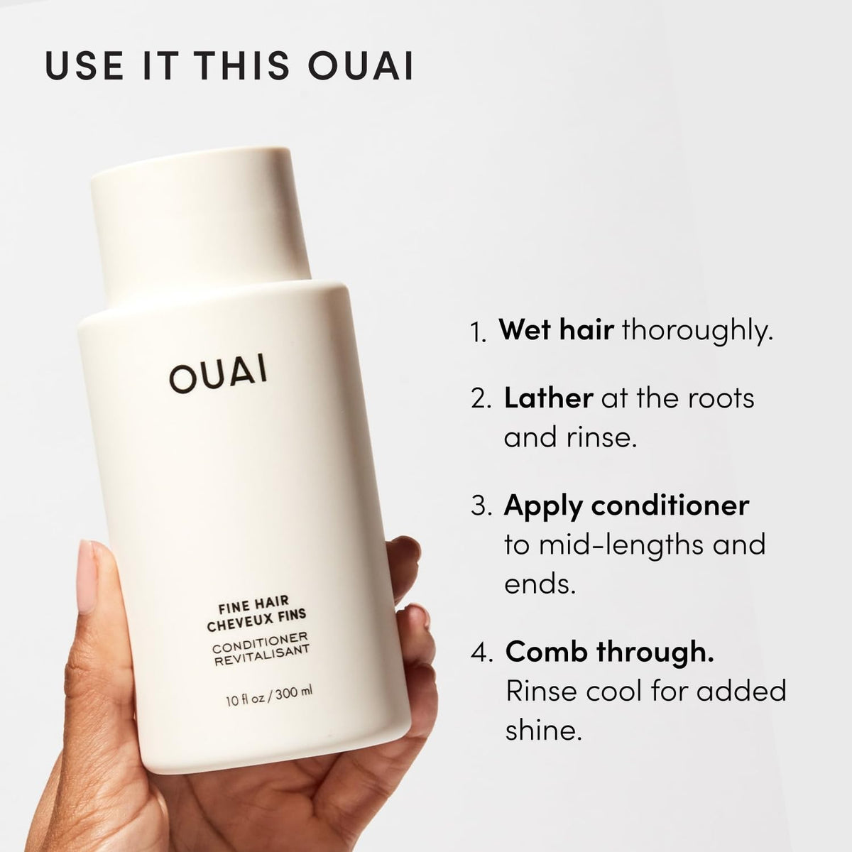 OUAI Fine Hair Shampoo Conditioner Set - OUAI Official Imagery - 8