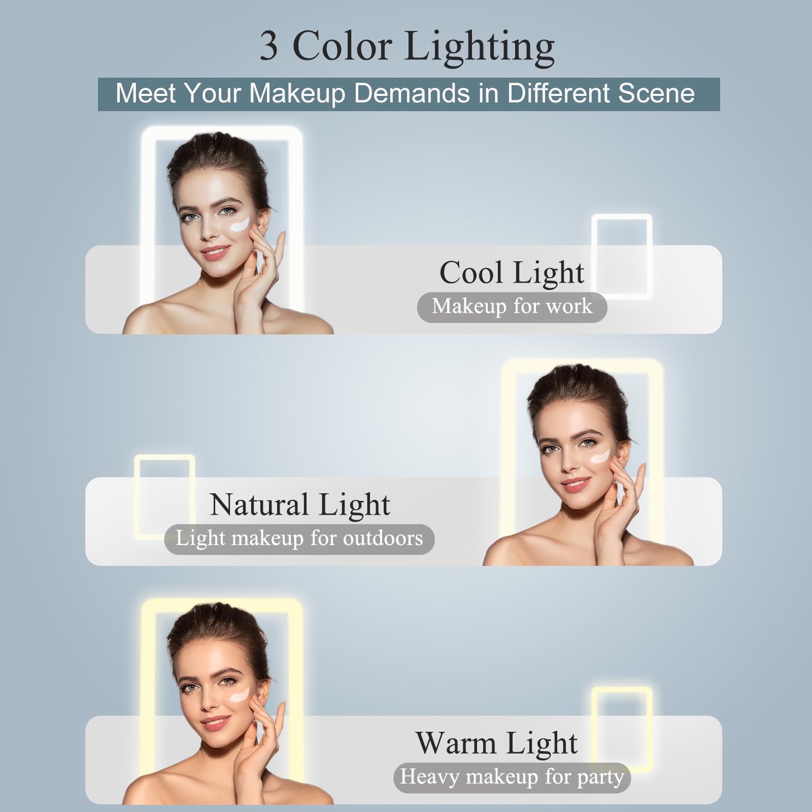 FUNTOUCH Rechargeable Travel Makeup Mirror with 72 Led - FUNTOUCH Official Product Imagery - 5