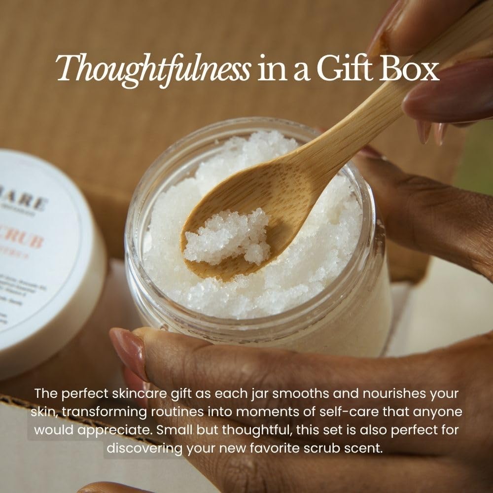 Bare Botanics 3 Piece Sea Salt Body Scrub Gift Set Natural - BARE BOTANICS Official Imagery - 3
