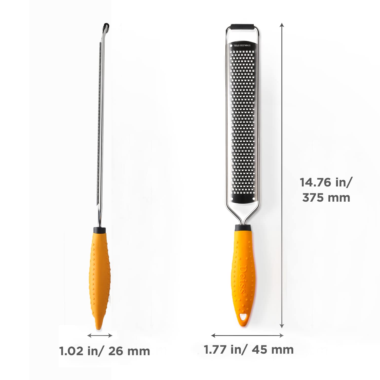 Deiss PRO Lemon Zester & Heavy Duty Grater - Parmesan, Garlic, Nu by Deiss - Angle View 3