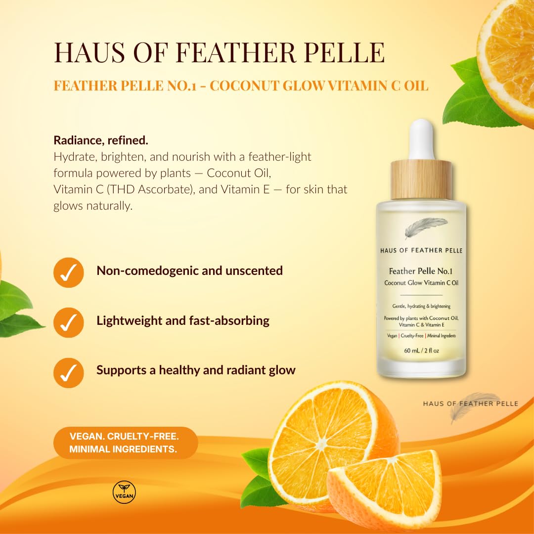 Feather Pelle No 1 Coconut Glow Vitamin C Oil Hydrating - Premium Selection Official Imagery - 7