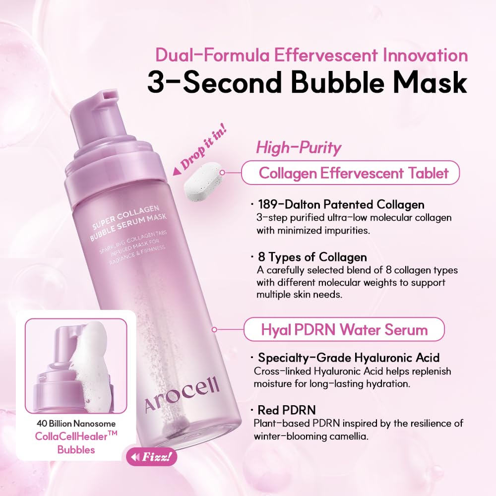 AROCELL Super Collagen Bubble Serum Mask - AROCELL