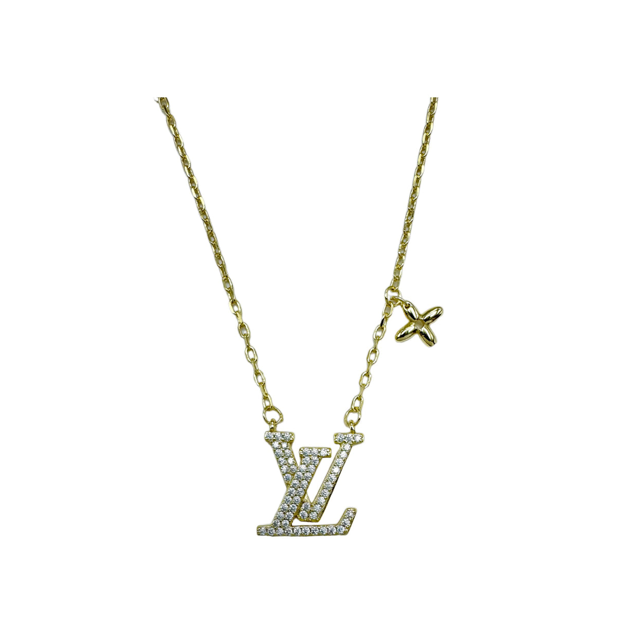 Iconic Necklace with Crystal Monogram Pendant - HILACE Official Imagery - 1