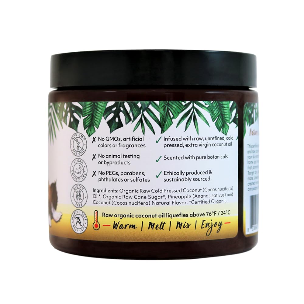 Organic Fiji Whole Body Scrub - Infused with Coconut Oil & Exfoliating - Organic Fiji Official Product View 3