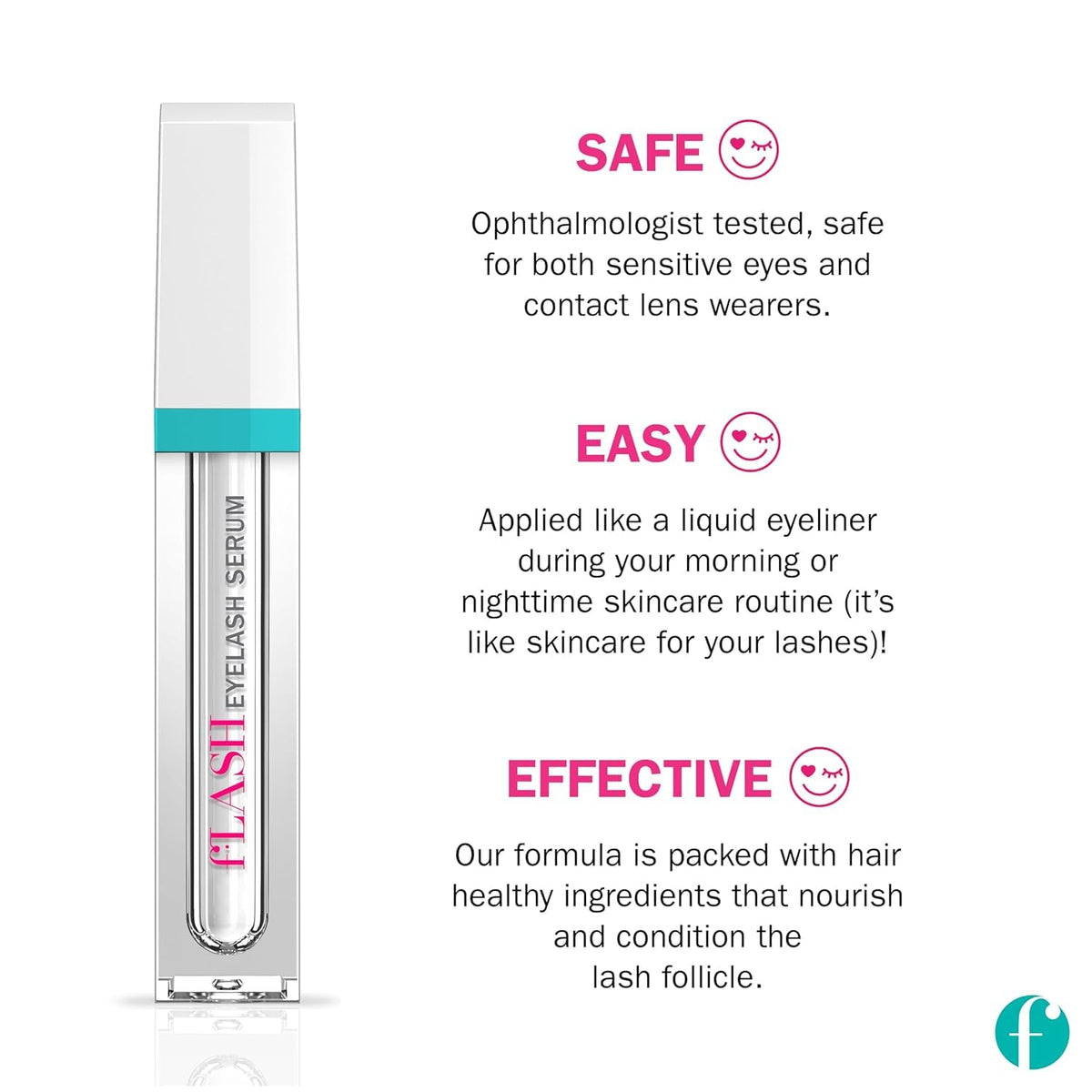 fLASH Eyelash Serum for Longer Looking Natural Lashes - FLASHSERUM Official Imagery - 4