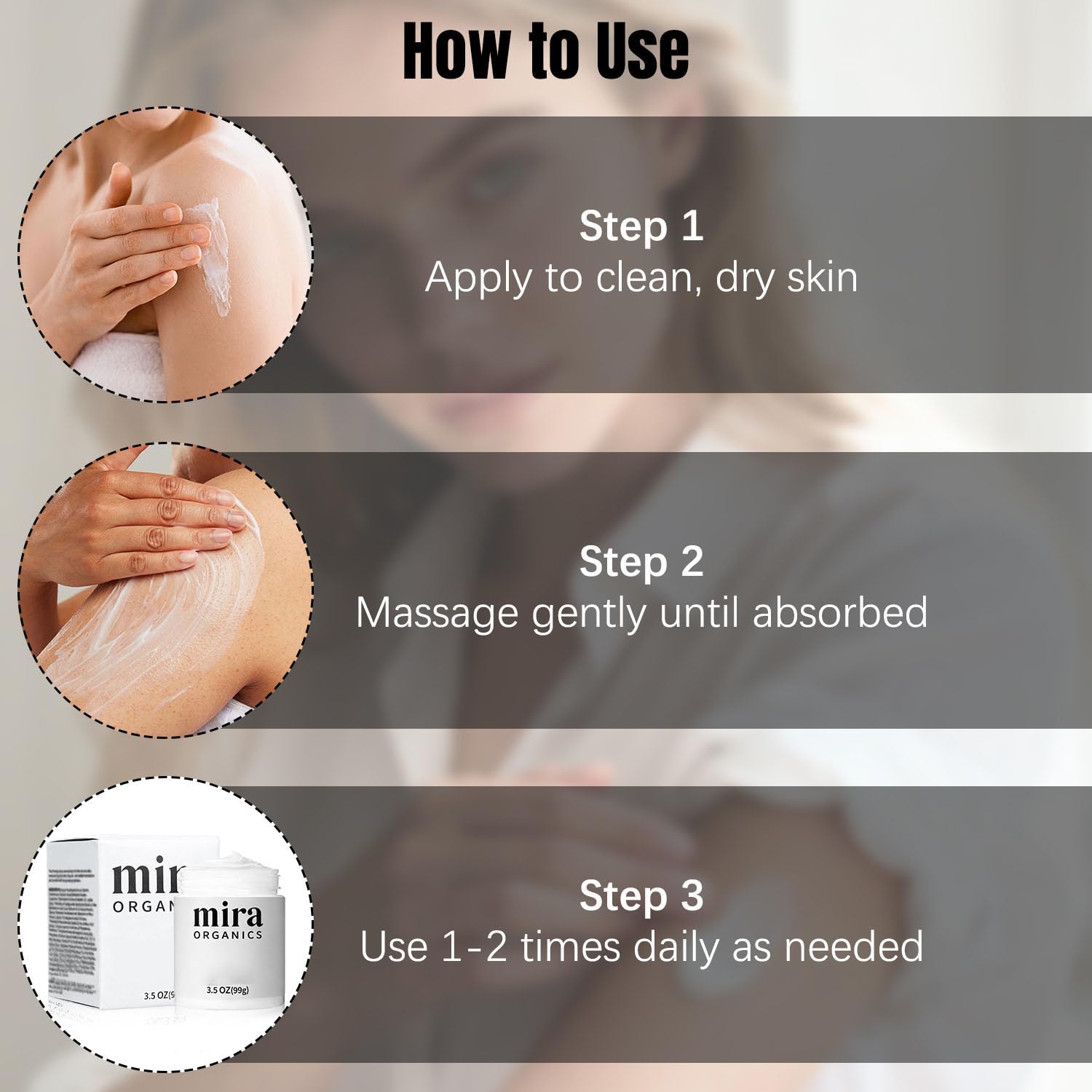 FUERHPSH Mira Relief Repair Lotion skin moisturizer with magnesium and arnica for soothing and hydrating skin.