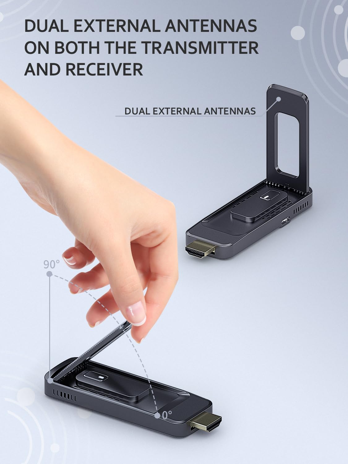 AIMIBO Wireless HDMI Transmitter Foldable Antenna 1080P 60Hz - AIMIBO Official Imagery - 7