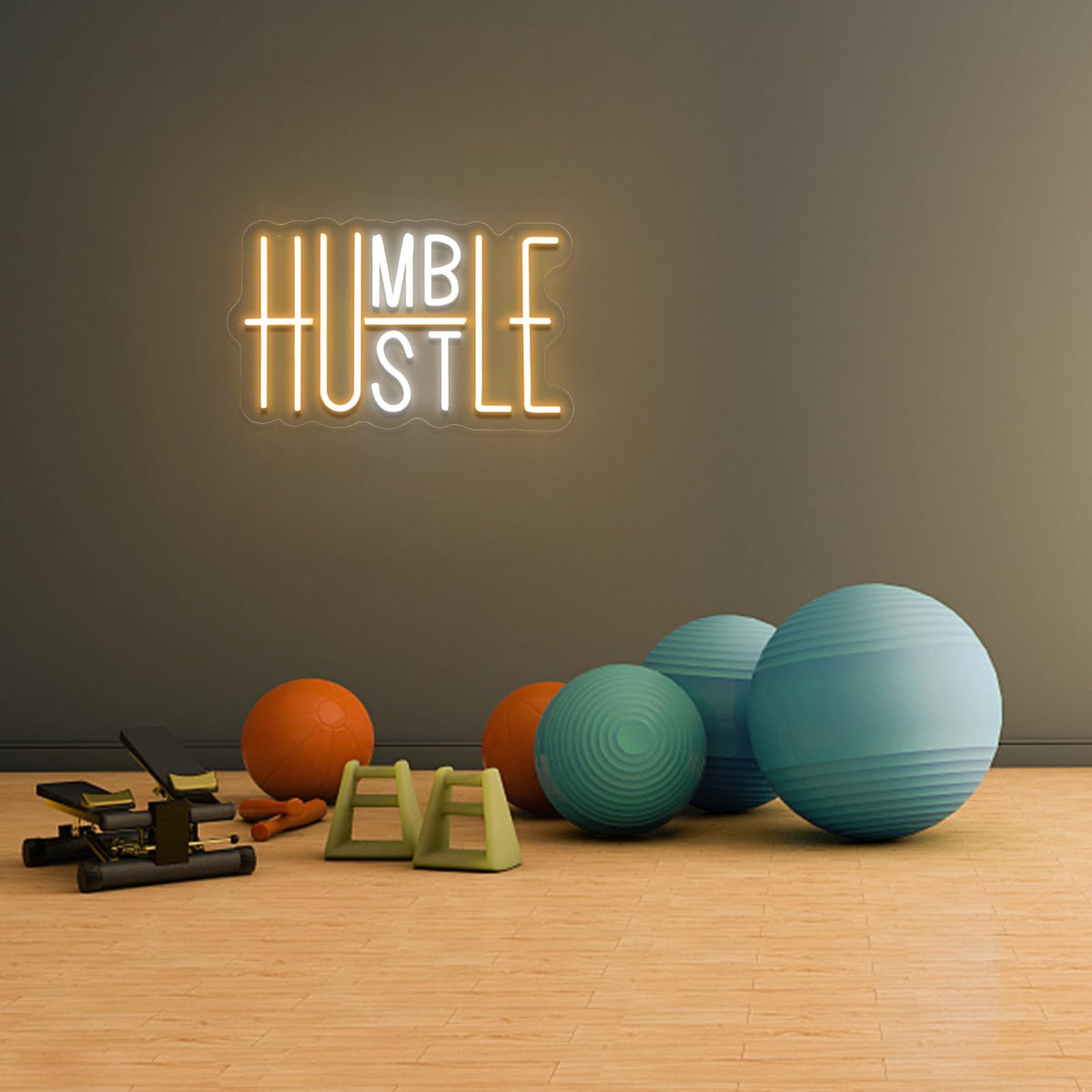 Hustle LED Neon Sign for Wall Decor Humble Party Decorations - YIKBIK Official Imagery - 4