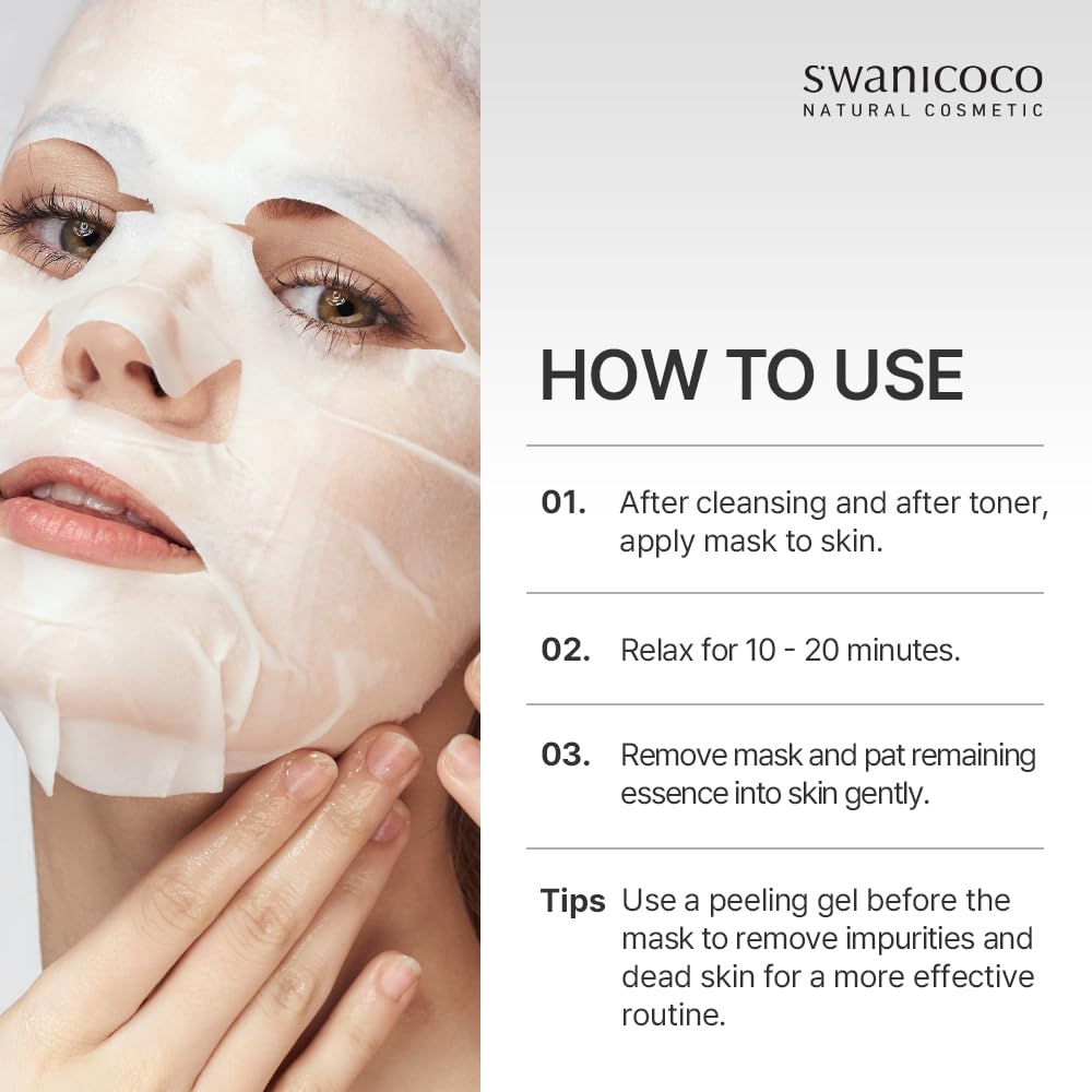 Cica Peptide Cellulose Bamboo Sheet Mask for Hydration &amp; - SWANICOCO