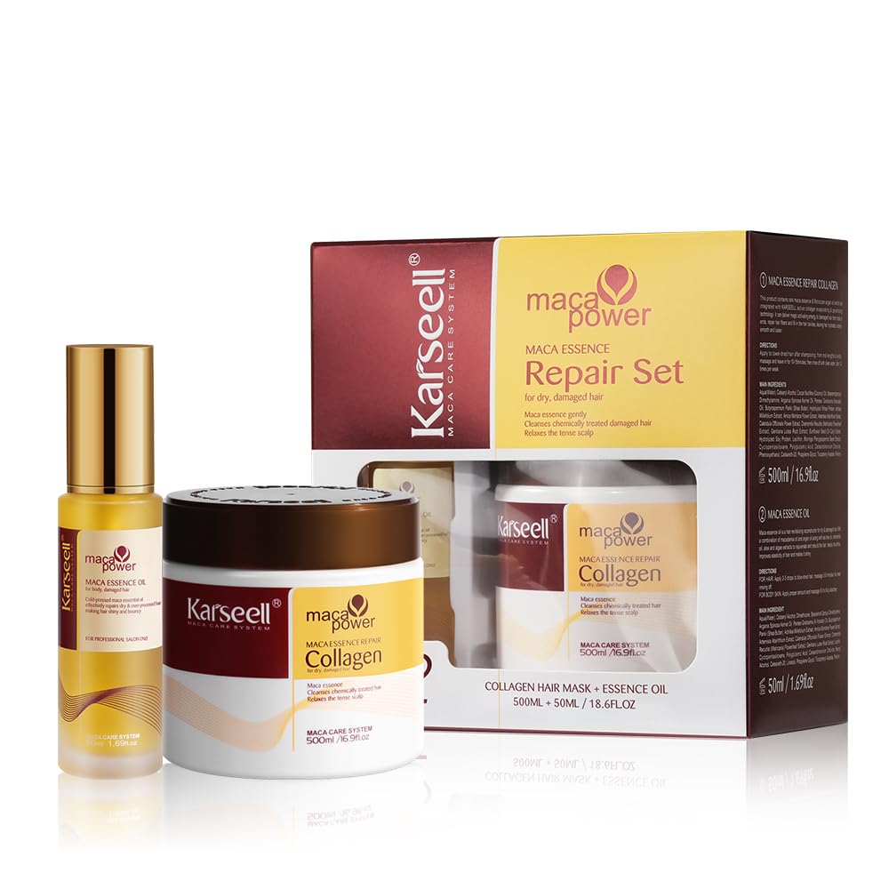 Karseell Collagen Hair Mask Argan Oil Set for Dry Damaged - Karseell Official Imagery - 2