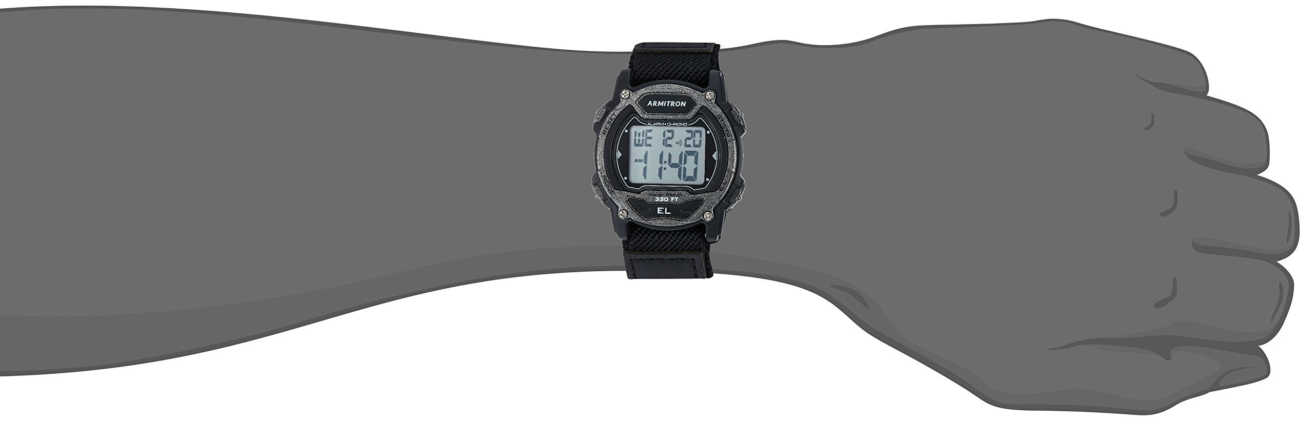 Armitron Sport Unisex Digital Chronograph Nylon Strap Watch, 45-7004 - View 2