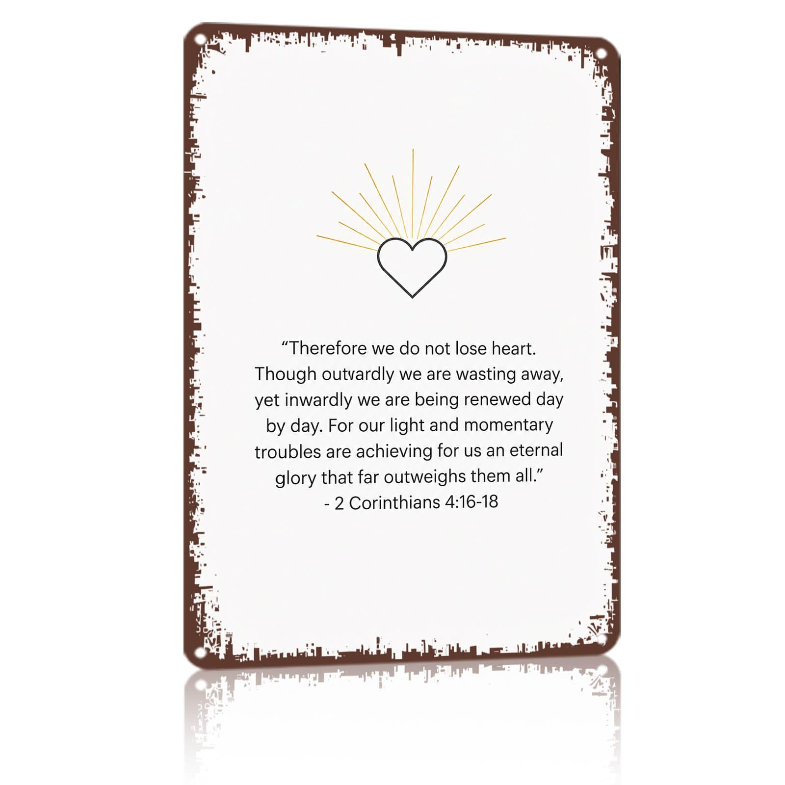 8x12 Inch Aluminum Metal Wall Art, Inspirational Decorative - Product Imagery