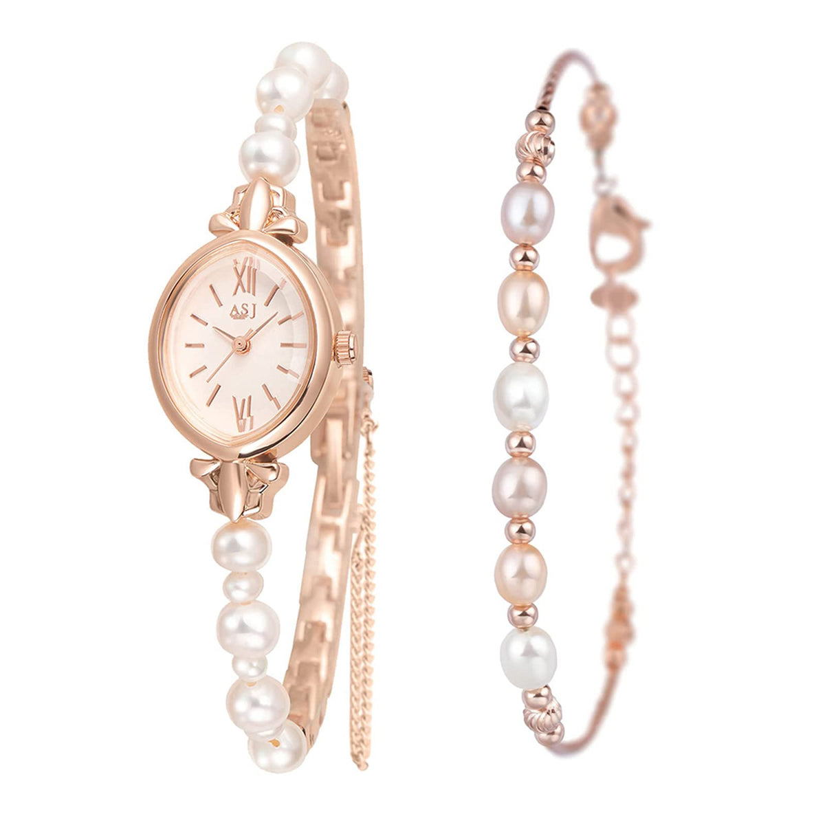 Avaner Women s Bracelet and Watch Set 2 Pcs Pearls Watch and - Avaner Official Imagery - 1