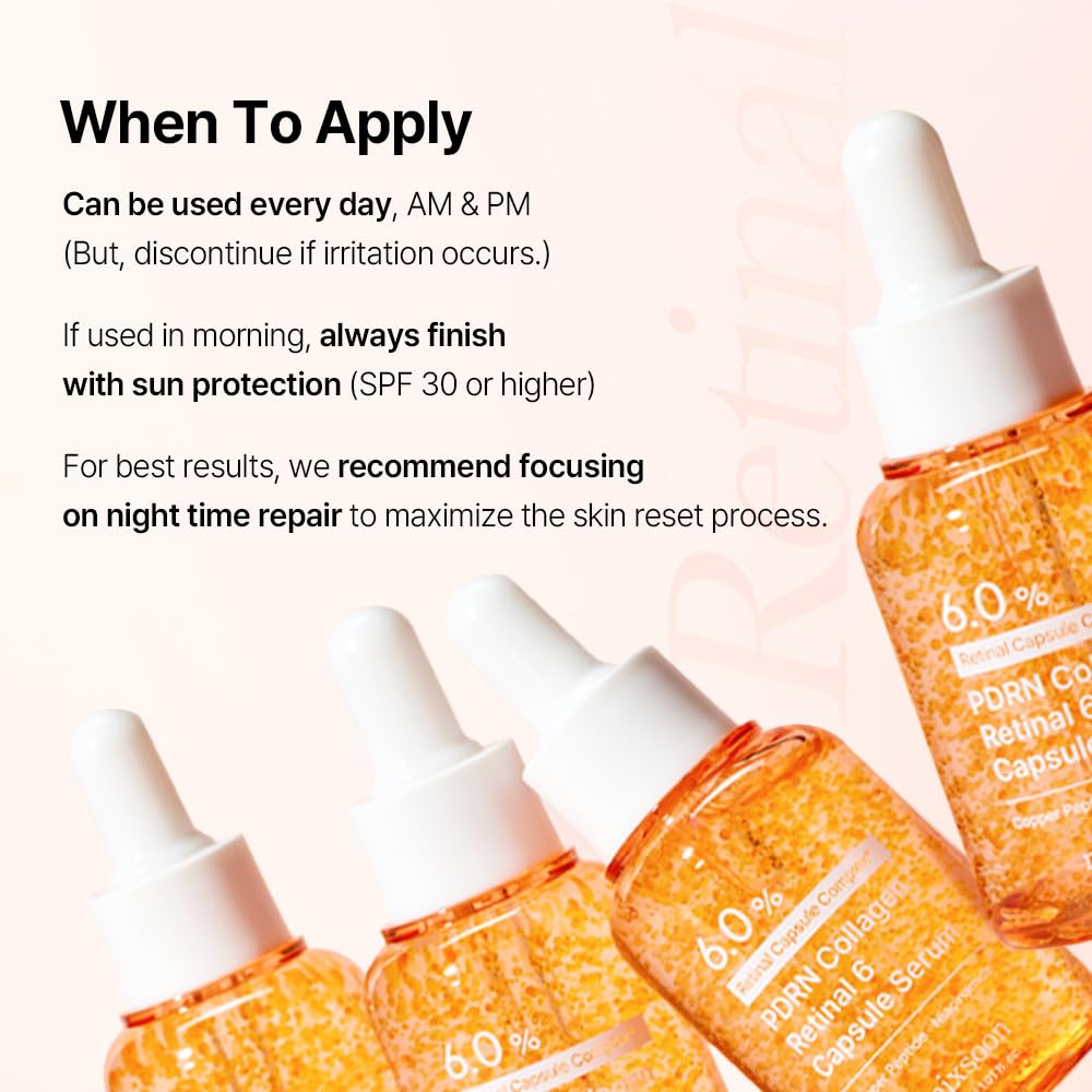 mixsoon PDRN Collagen Retinal 6 Capsule Serum Retinal Copper - mixsoon Official Imagery - 7