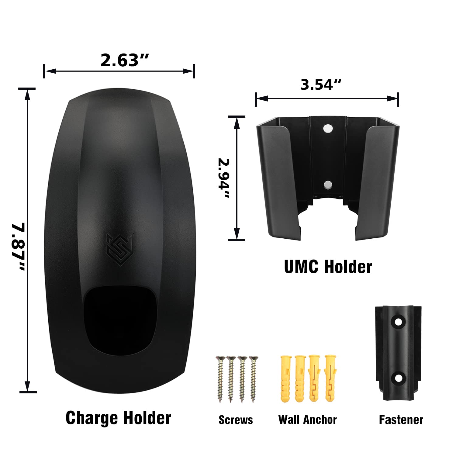 SEVEN SPARTA Charging Cable Holder Wall Mount for Tesla Charger, Black - SEVEN SPARTA Official Product View 4