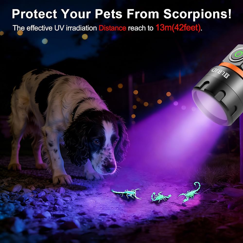 Rechargeable 365nm UV Blacklight Flashlight - LBJD Official Imagery - 5