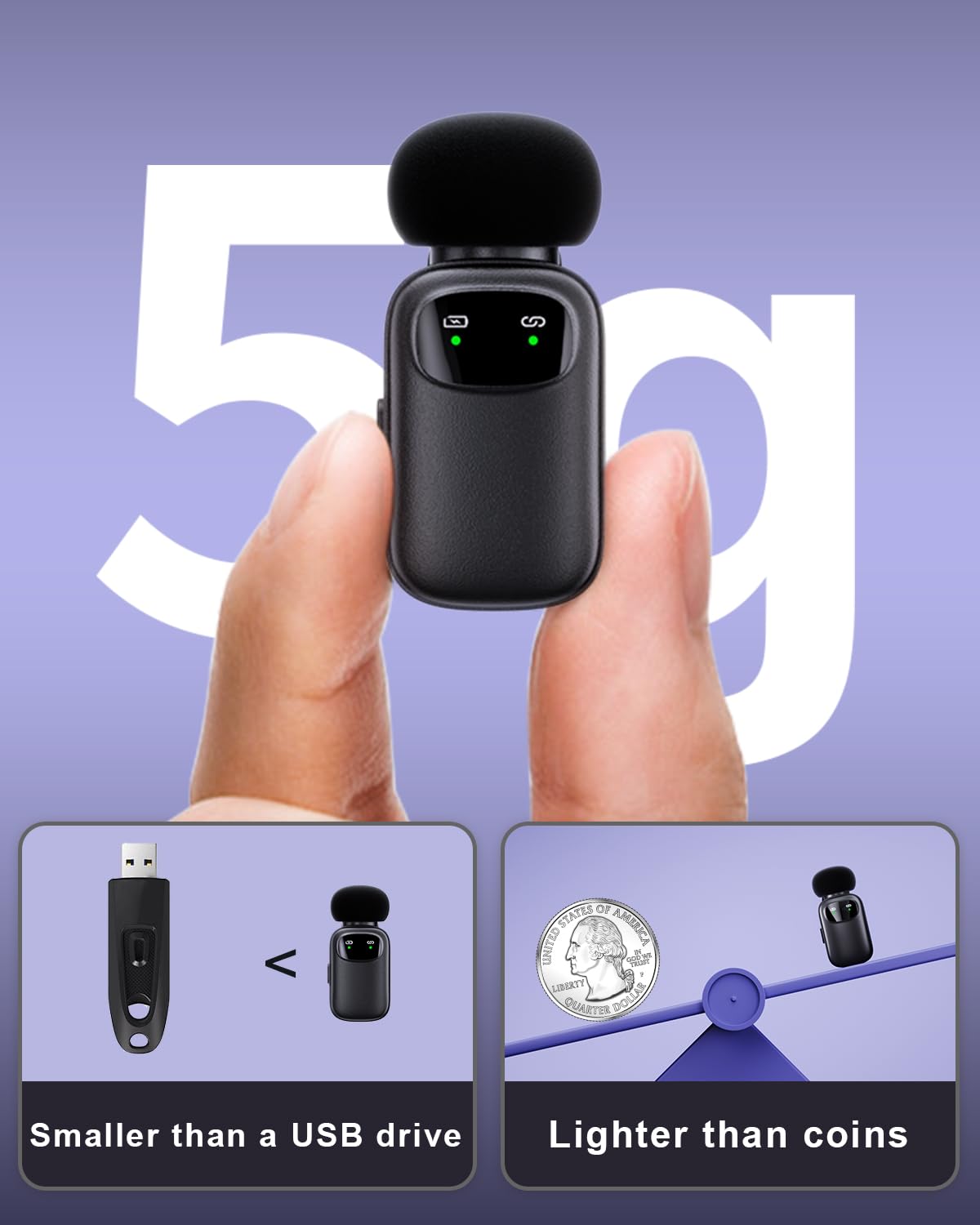 T1 mini Wireless Lavalier Microphone for iPhone Android iPad - METTOMUS Official Imagery - 6