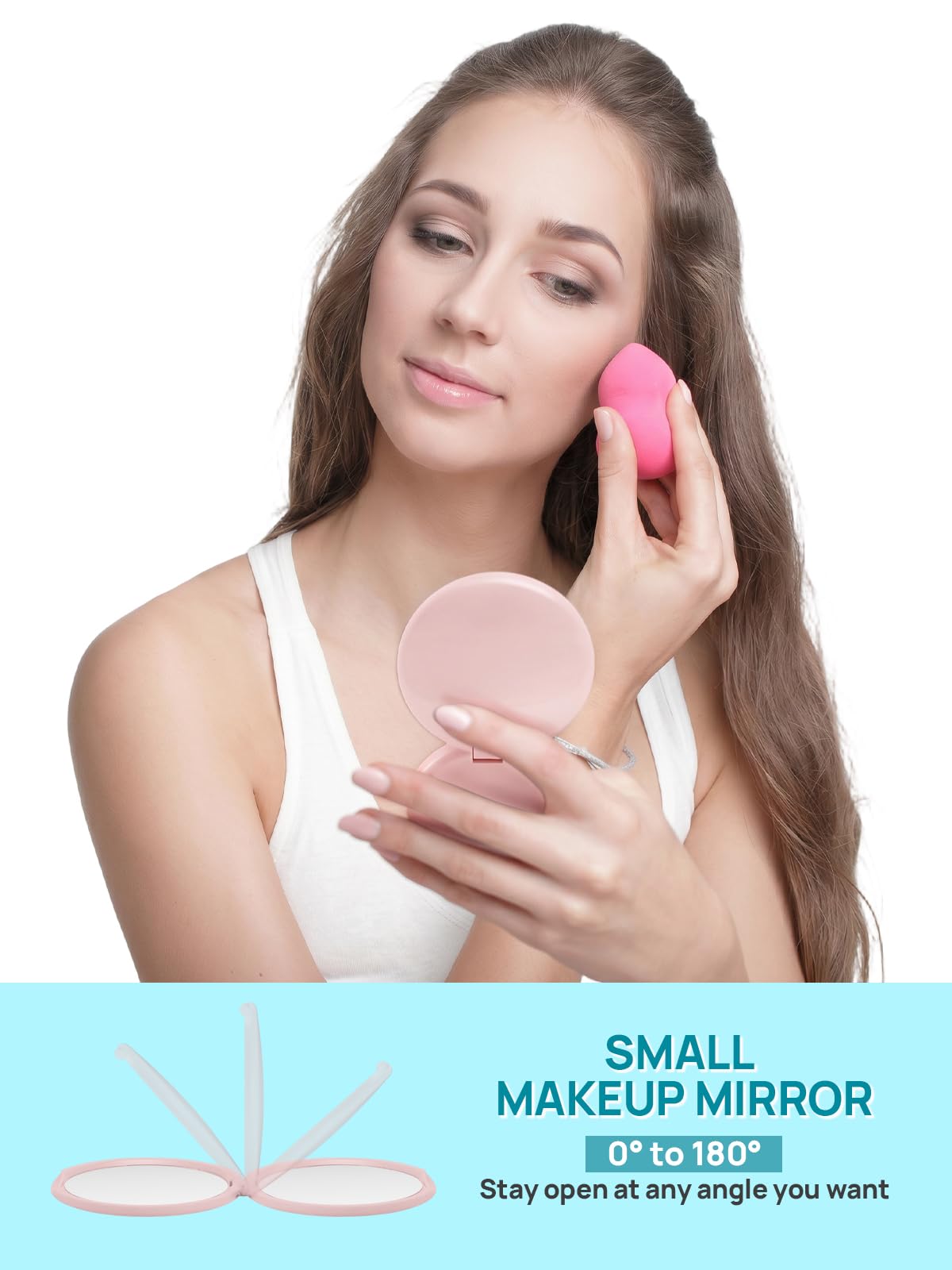 1x 30x Compact Magnifying Mirror for Travel and Makeup 3 in - Macaki Official Product Imagery - 6