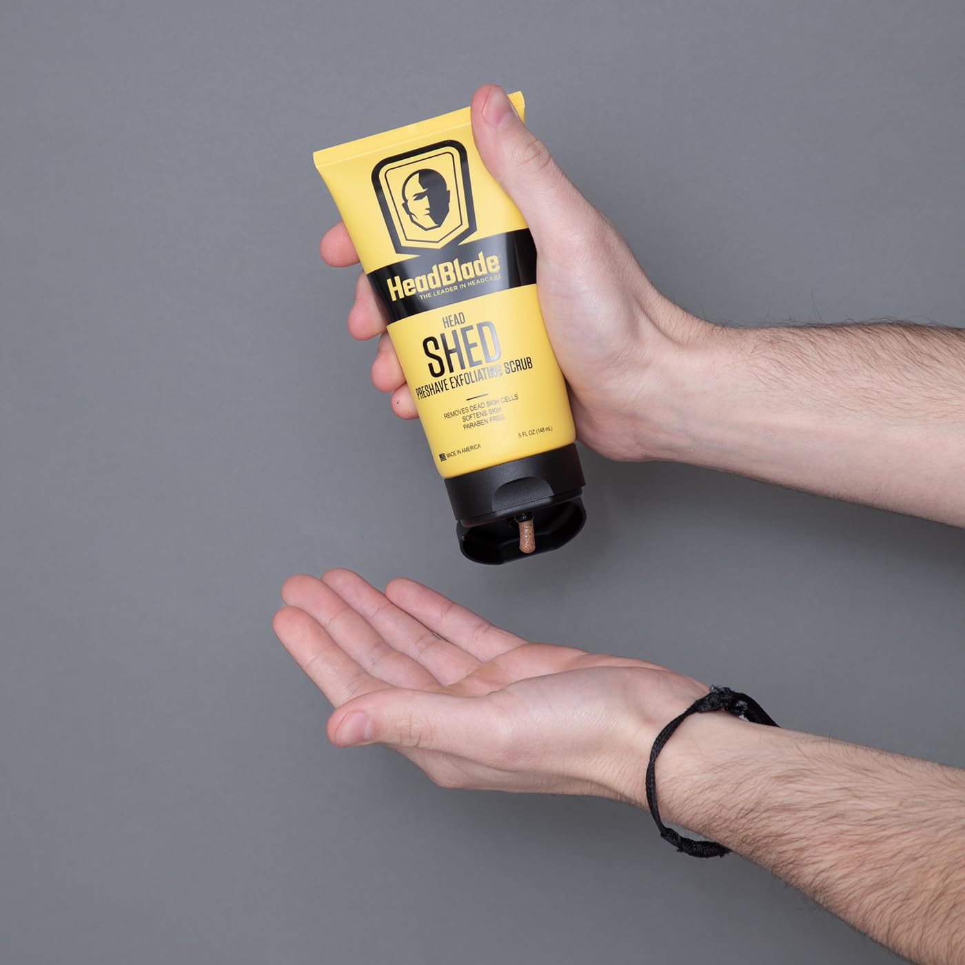 HeadBlade HeadShed Men's Exfoliating Scrub - Face Wash & Cleanser Removes Dead Skin - HeadBlade Official Product View 7