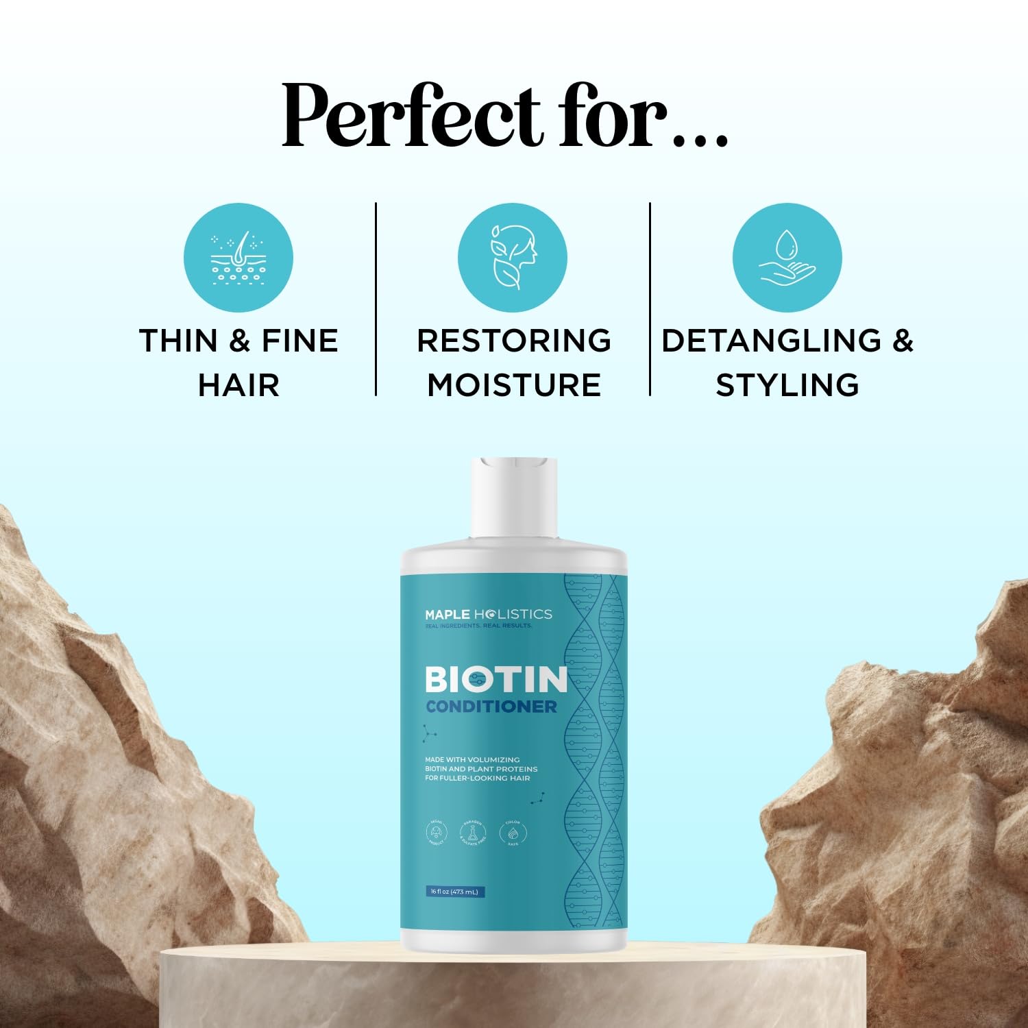Maple Holistics Biotin Conditioner for Thinning Hair - Volumizing Conditioner - Maple Holistics Official Product View 4