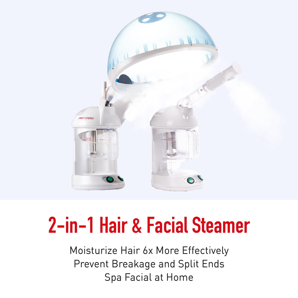 Red Pro Hair Therapy 2 in 1 Hair Steamer Facial Steamer for - RED Pro Official Imagery - 4