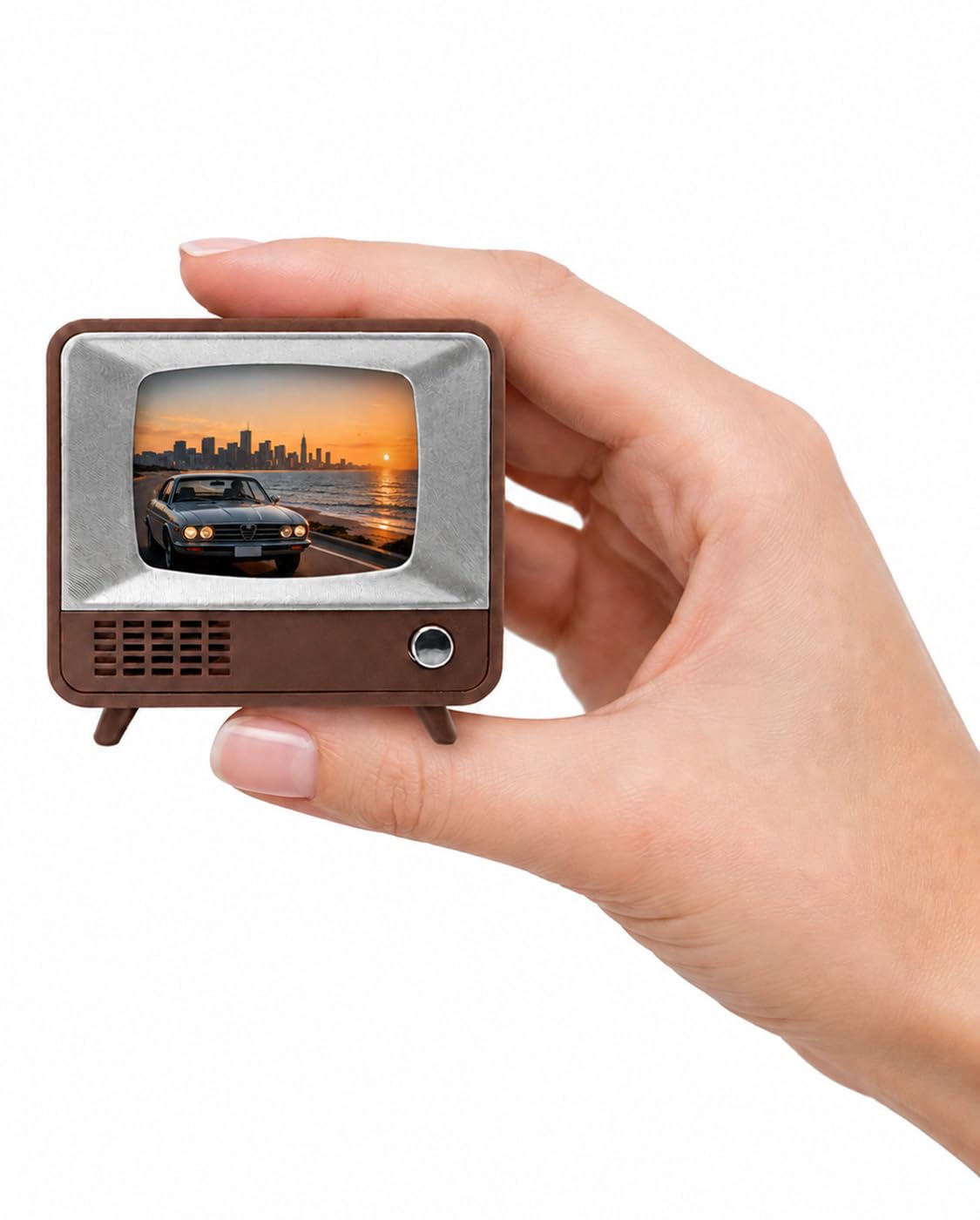 Mini Retro Tiny TV 2 Inch Screen HD Display Real Working TV - CyberShiny Official Imagery - 1