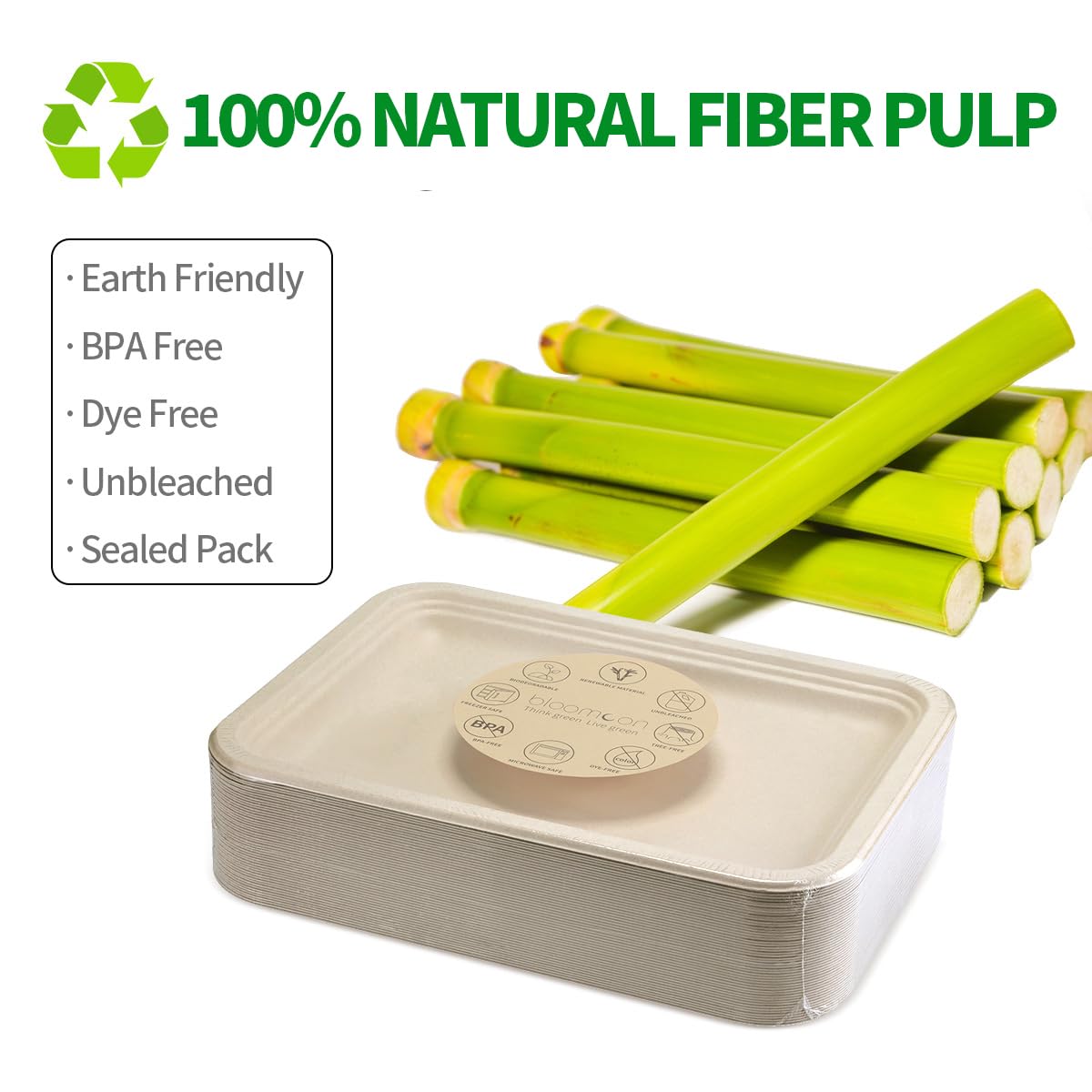 bloomoon 14 Inch Disposable Food Trays for Party 50 Pack - bloomoon Official Imagery - 8