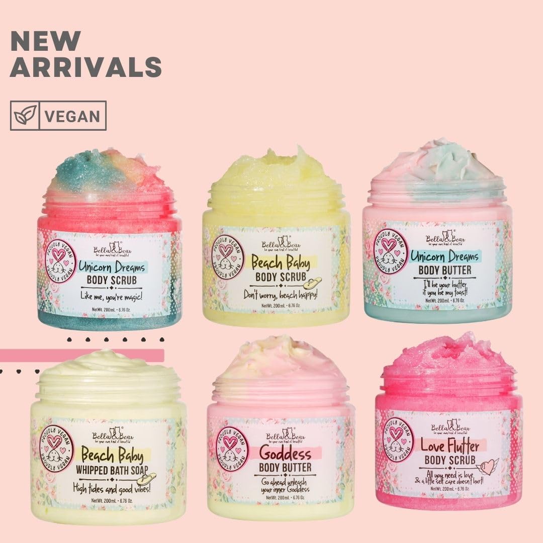 Bella and Bear Bella & Bear Unicorn Dream Body Scrub - Vegan & Cruelty Free & - Bella and Bear Official Product View 5