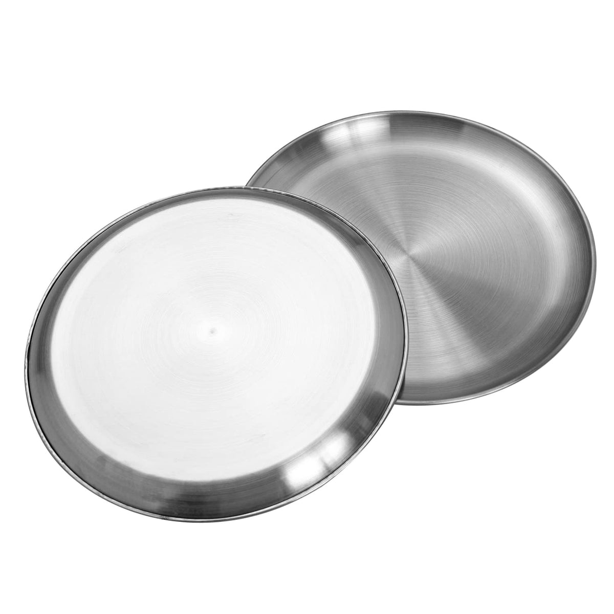 CAMBUY Stainless Steel Plates 9 inch 10 Pcs Metal Dinner - CAMBUY Official Imagery - 4
