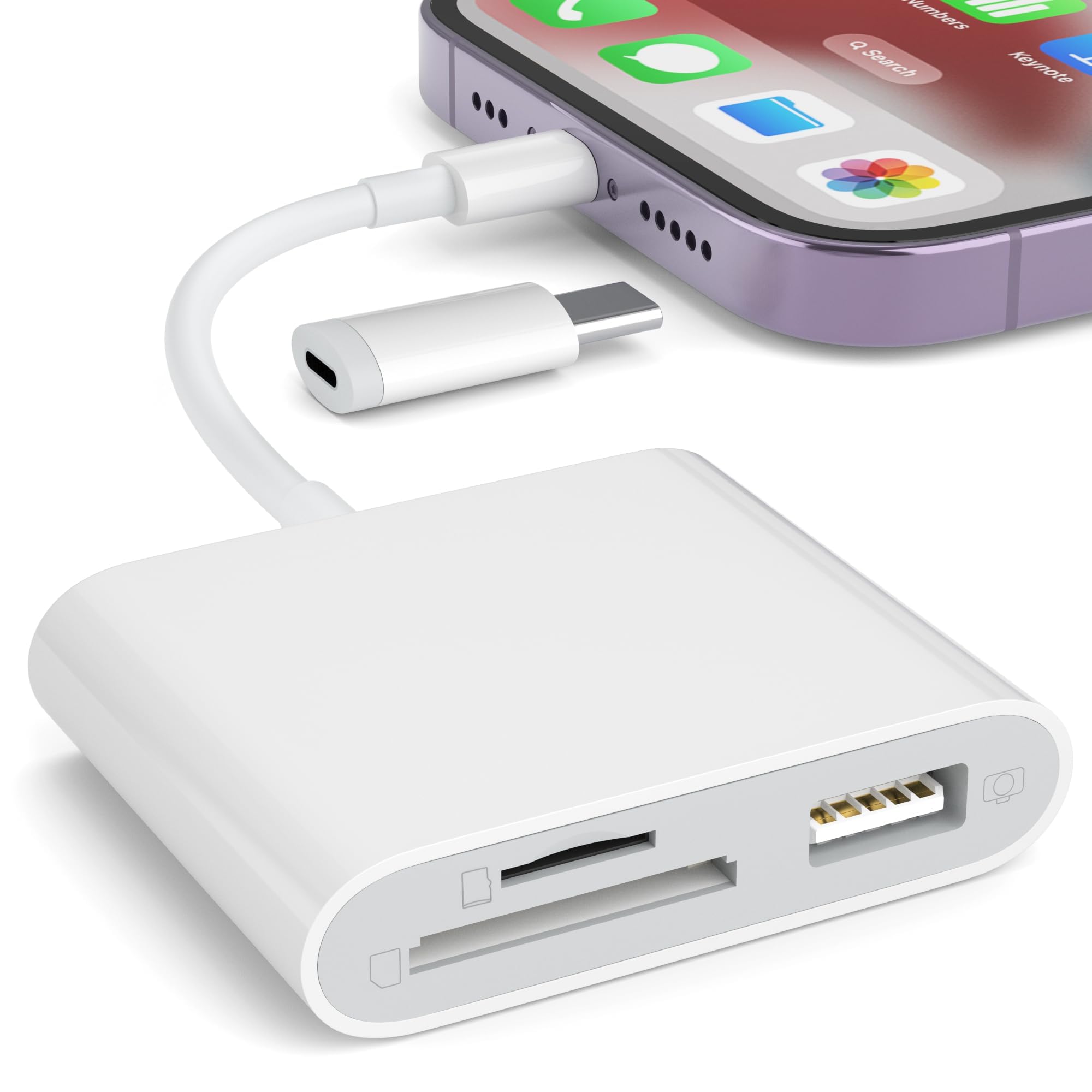 SZHAIYIJIN SD Card Reader for iPhone, Memory Card Reader with USB - SZHAIYIJIN Official Product View 1