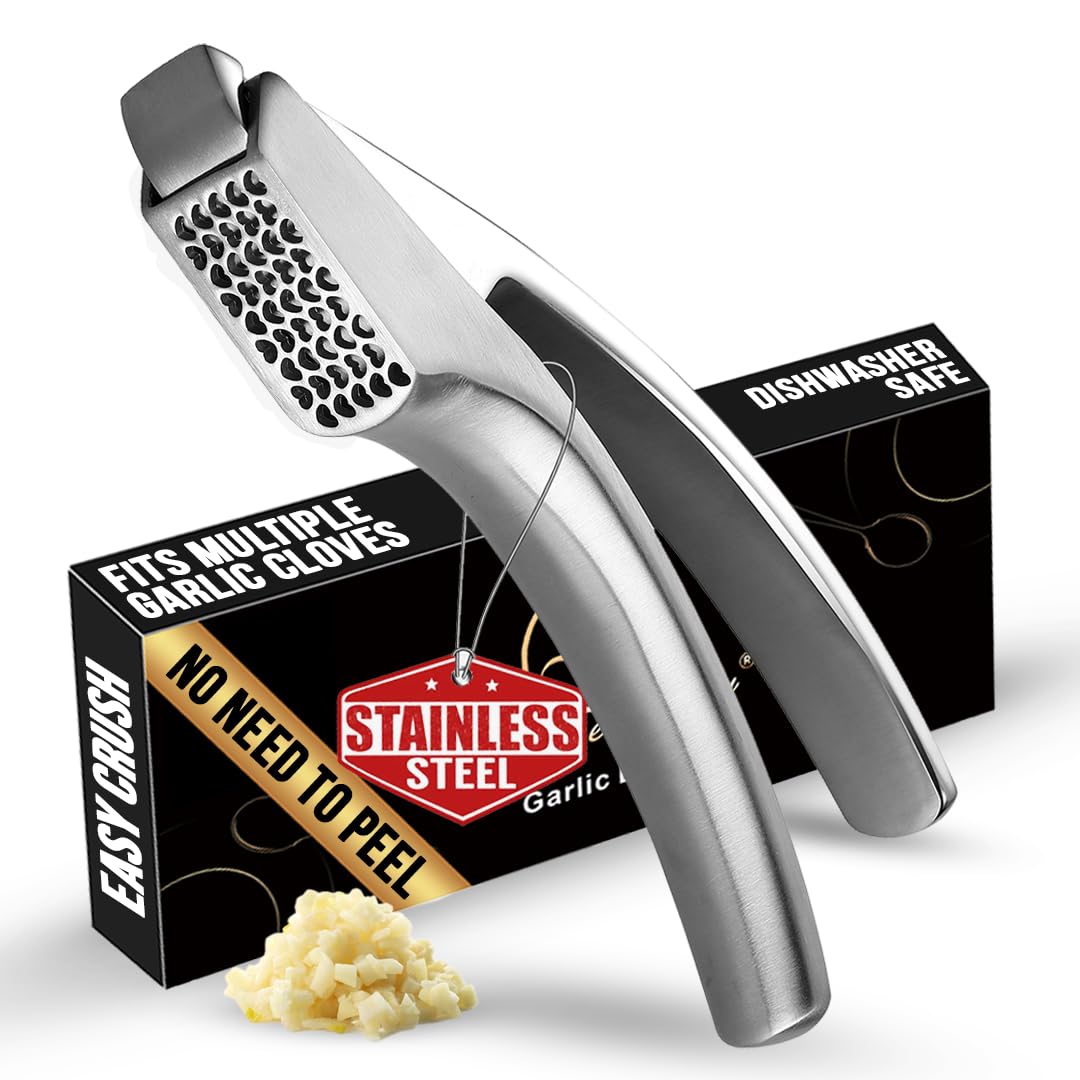 Gourmet Easy Garlic Press Lifetime Replacement, No Need to Peel, Fine - View 10