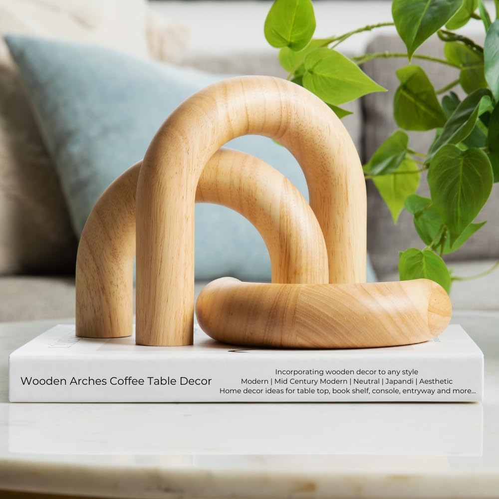 3 Piece Natural Arches Home Decor Set Aesthetic Shelf - KeerShop Official Imagery - 1