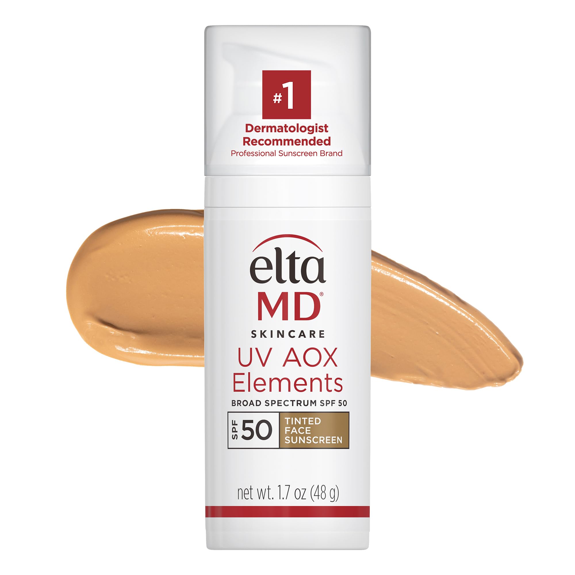 UV AOX Elements Tinted Mineral Face Sunscreen Lotion, Tinted - Product Imagery