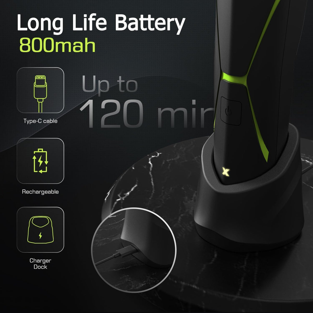 Electric Body Hair Trimmer for Men Manscape Cordless Ball - Brightman Official Imagery - 5