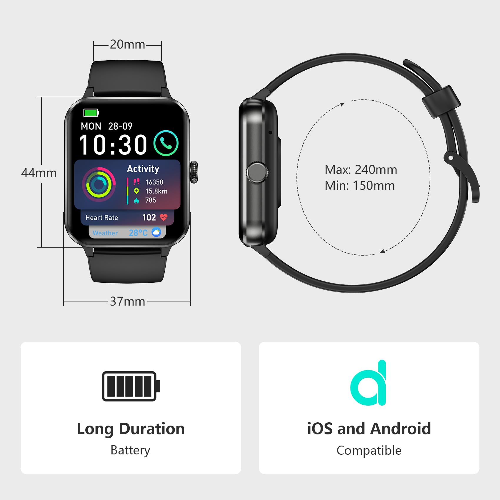 Blackview 2026 Smart Watch  , Fitness Watch for Men and Women with Hea - View 7