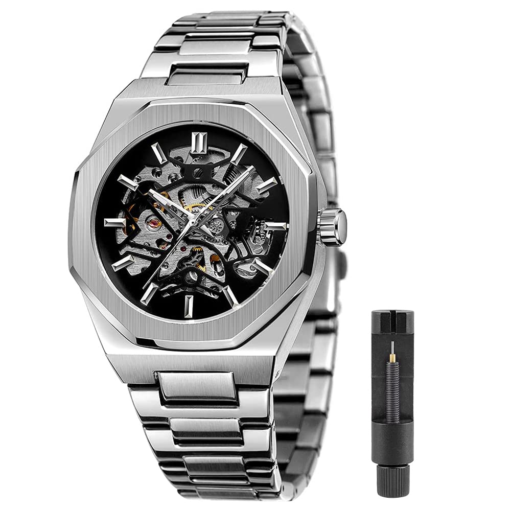Tiong Men's Mechanical Watches,Luxury Skeleton Automatic Watch - Product Imagery