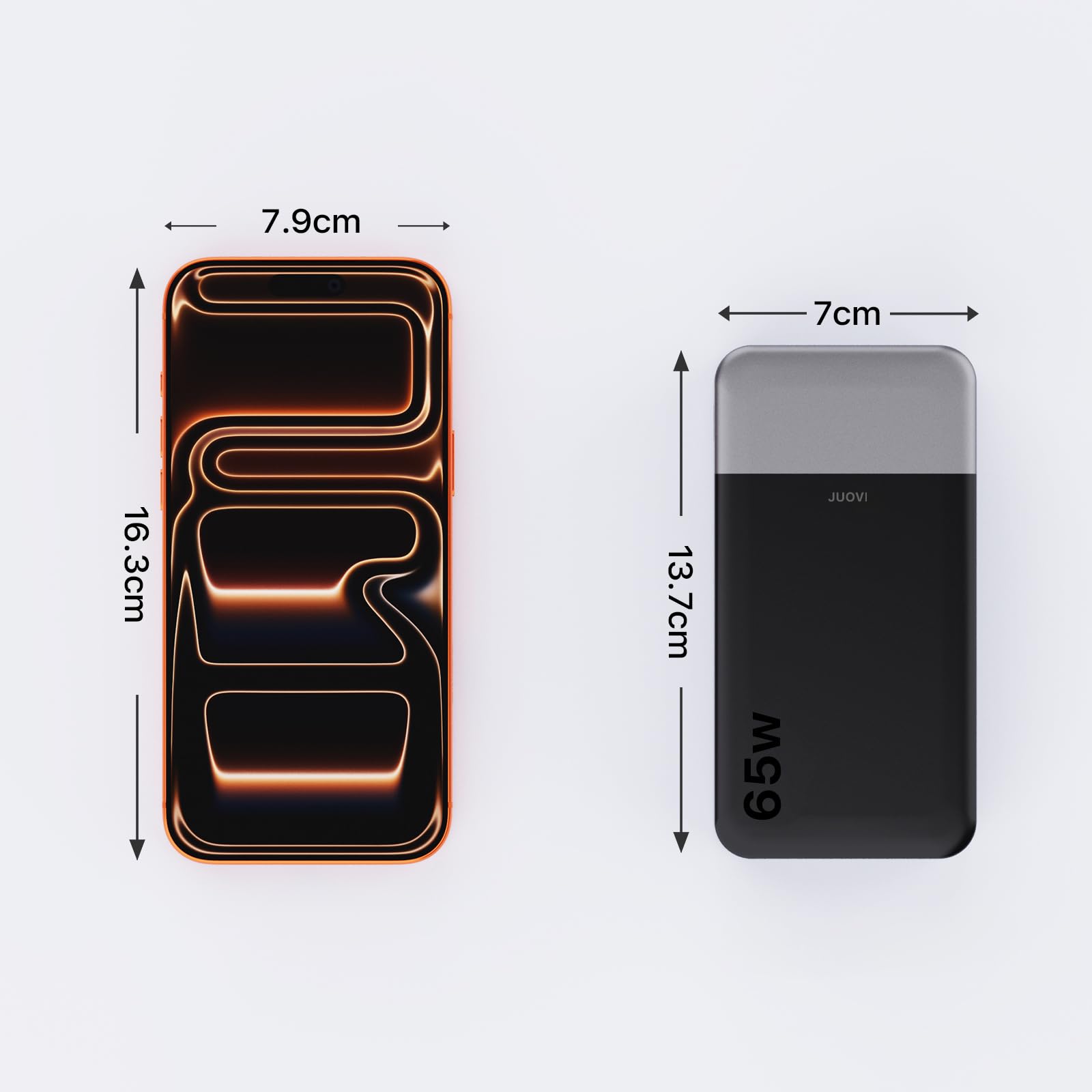 JUOVI 65W Portable Charger for Laptop Power Bank 20000mAh
