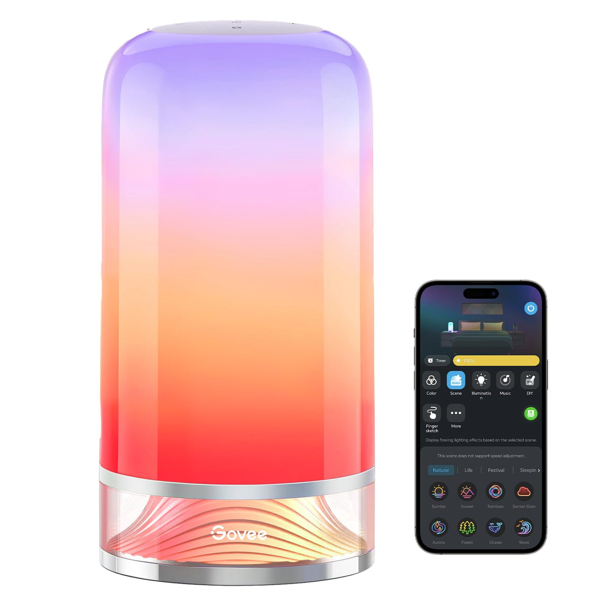 Govee RGBIC Smart Table Lamp 2 Touch Bedside Small Table - Premium Selection Official Imagery - 1