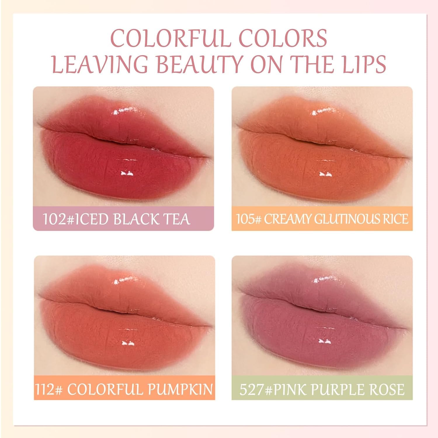 Lovelycat Pudding Glow Lip Balm – Glossy Tinted 4PC Set