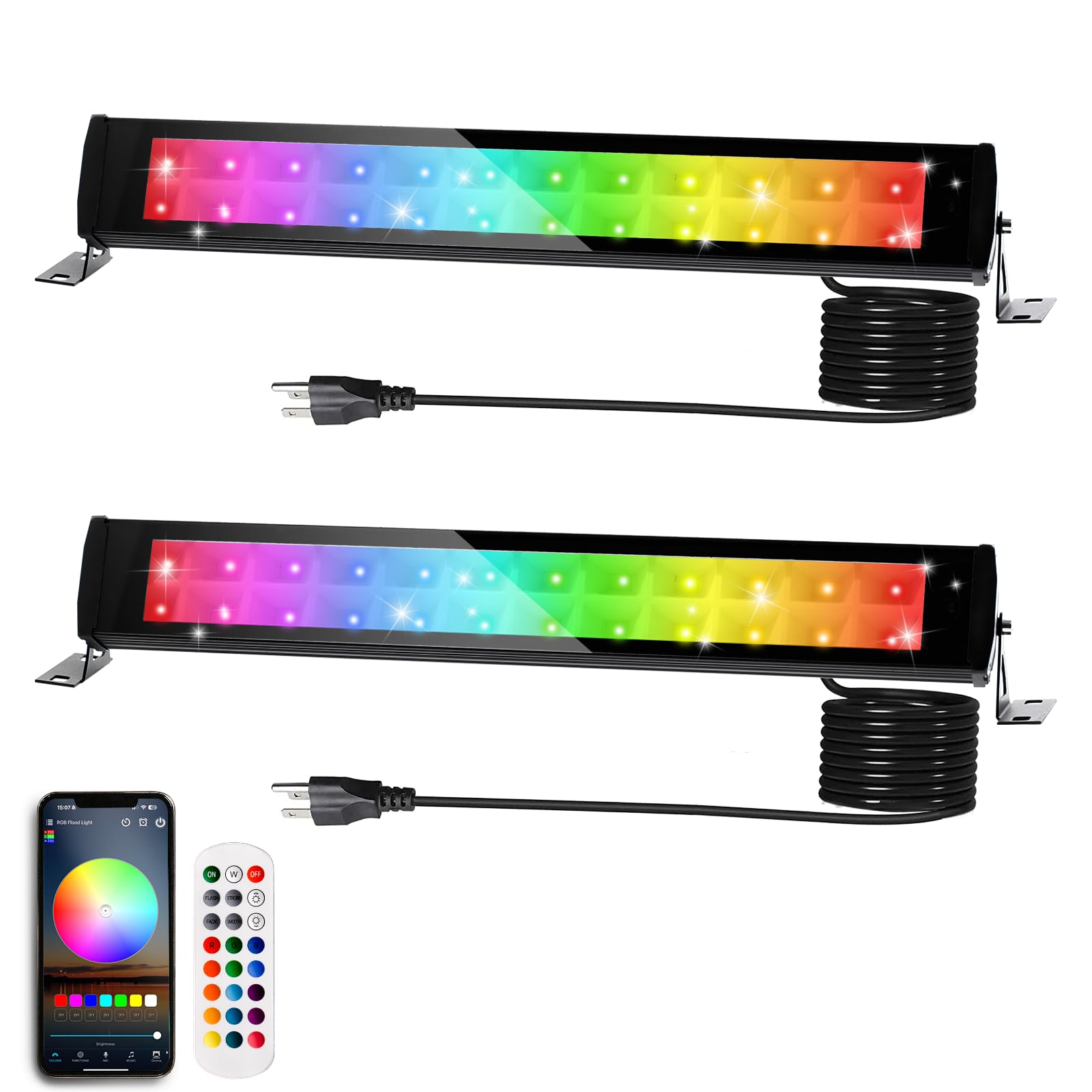 Indmird 50W 2.4G Remote Control RGB Wall Washer Light, 3000K Warm - Indmird Official Product View 9