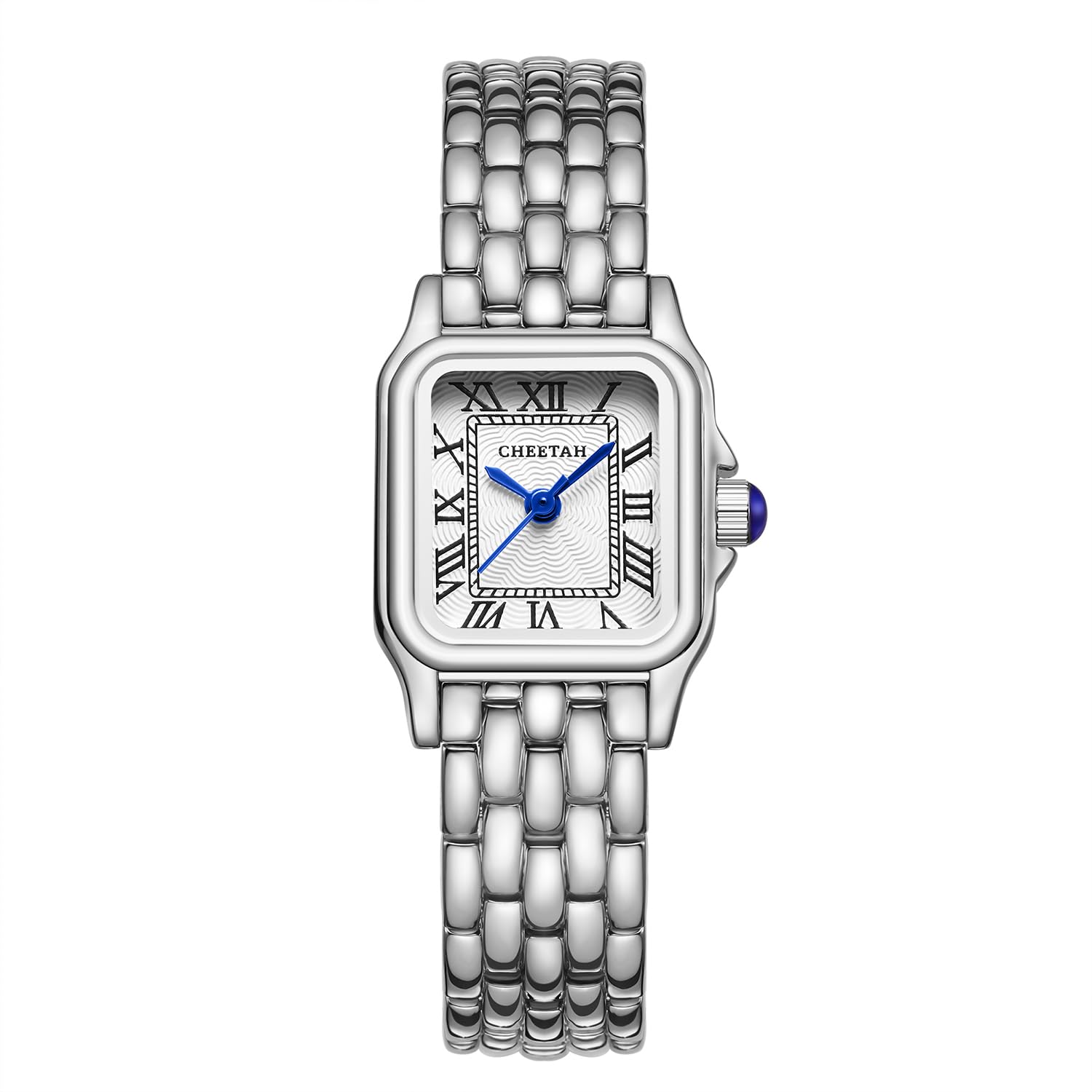 CHEETAH Gold Watch for Women Small Vintage Bracelet Rectangular Roman - View 10