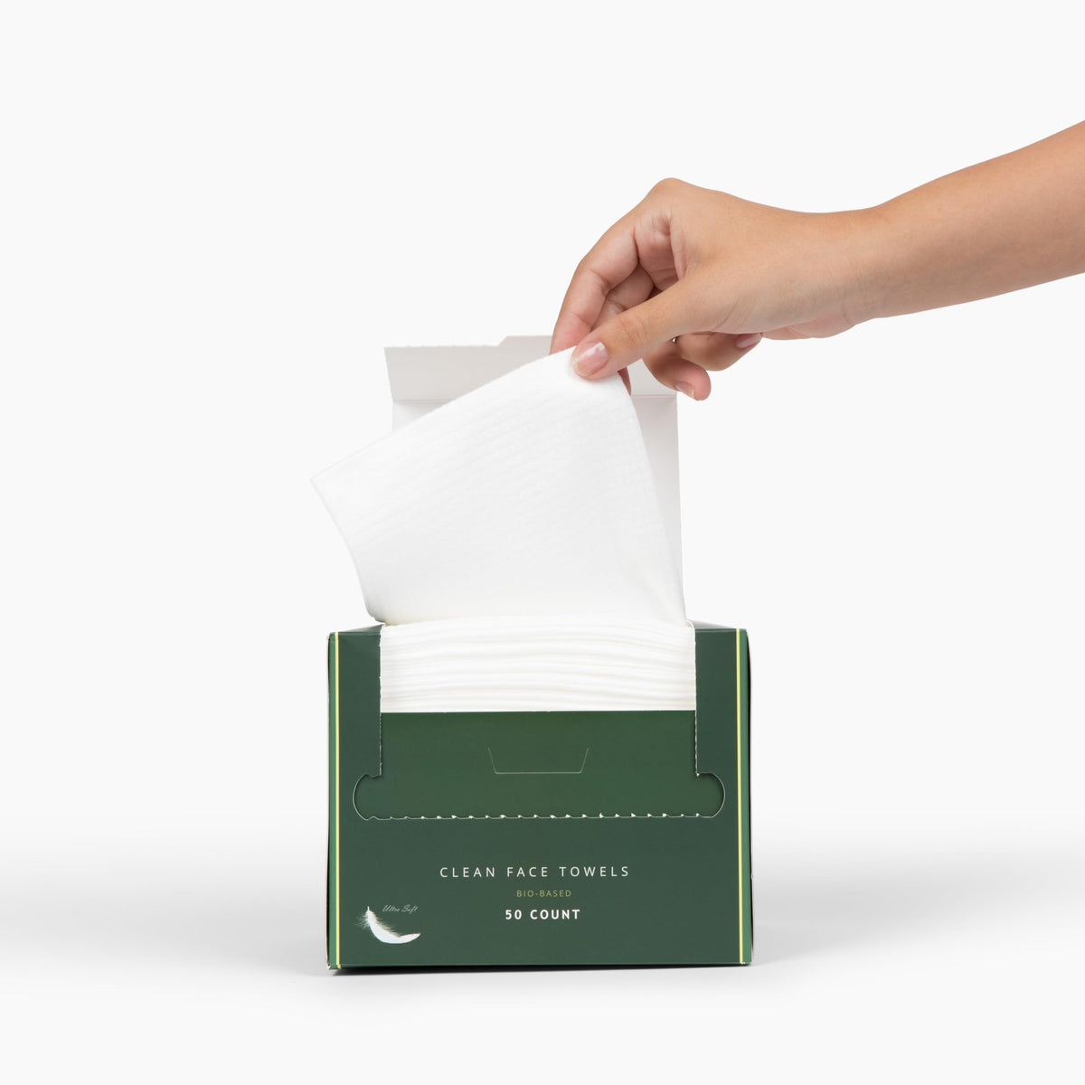 Clean Facial Towels for Sensitive Skin 100 USDA Biobased - Merbeau Official Imagery - 7