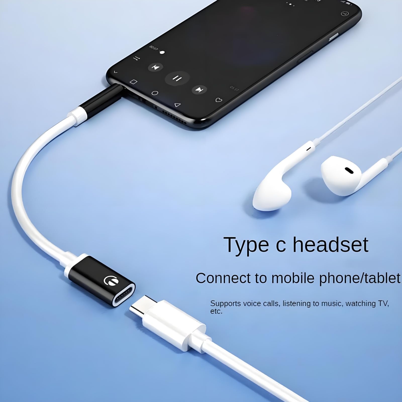 Zenarao 3.5mm Male to USB C Female Audio Adapter, Only Analog Aud by Zenarao - Angle View 3